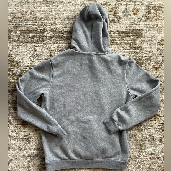 Grey Embroidered Puma Logo Hooded Sweatshirt - Picture 5 of 5